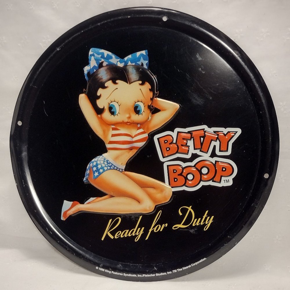 🎬 Betty Boop "Ready for Duty" Tin Sign
